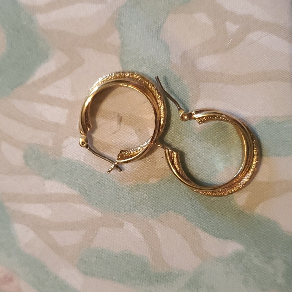 Gold tone hoops